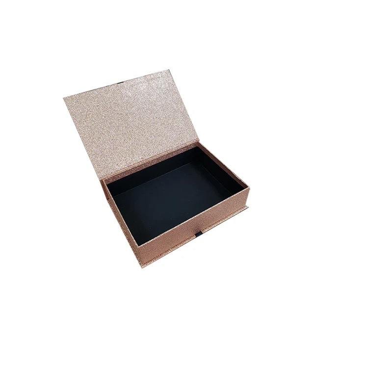 Wig Hair Extension Glitter Magnetic Closure Paper Box